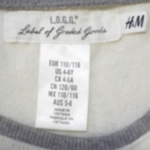 H&M floral sweatshirt with ruffle at hem. US 4-6Y - Picture 3 of 4